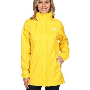 North Face Resolve Rain Parka in Yellow